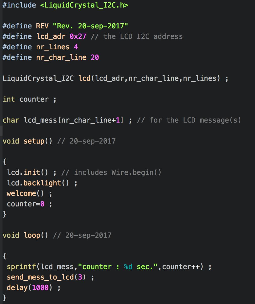 I2C - LCD -