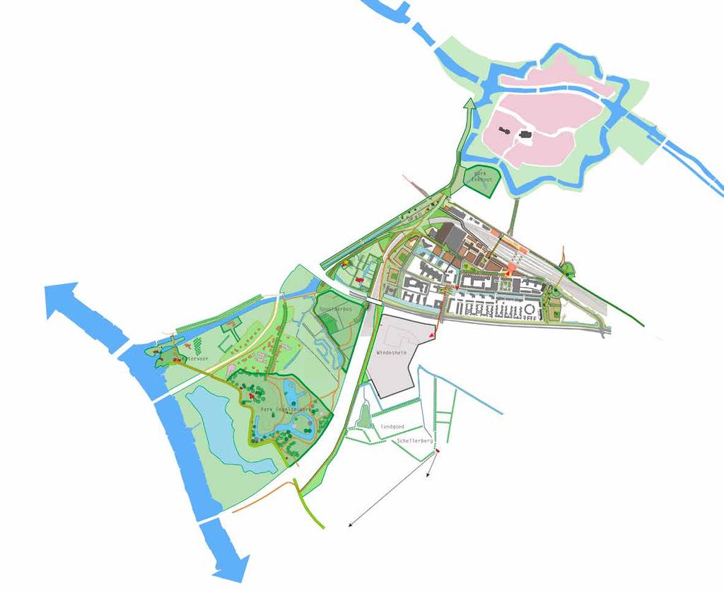 Spoorzone zwolle ontwikkelvolgorde 08 Ontwikkelvolgorde Een kaart met alle beschreven planelementen toont een ingrijpende herinrichting van de Spoorzone.