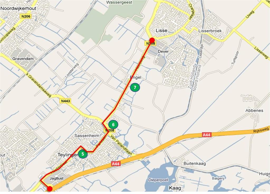 Verkenning OV-corridor Duin- en Bollenstreek - Schiphol 50 Maatregelen deelcorridor II: station Sassenheim - bebouwde kom Lisse Nr Maatregel Omschrijving Globale raming 5 Doorstromingsmaatregelen