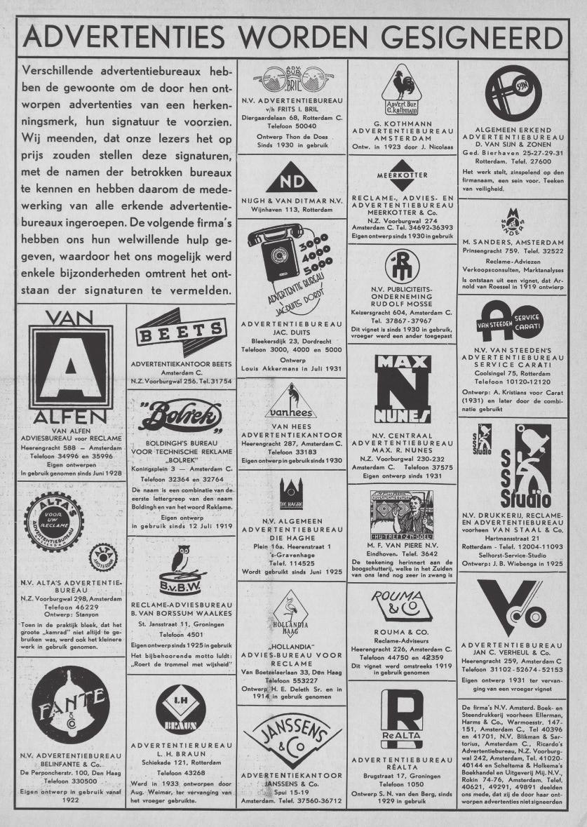 teerd. Coppens adverteerde in 1924 als volgt: Coppens s Adviesbureau is geheel onafhankelijk van alle reclame uitgaven of reclamefirma s.
