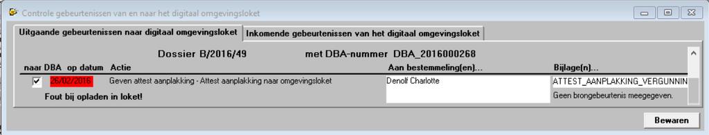 Als de gebeurtenis correct op het Omgevingsloket staat, mag je de foutmelding negeren. Als de gebeurtenis niet terug te vinden is op het Omgevingsloket zul je ze opnieuw moeten aanmaken en versturen.