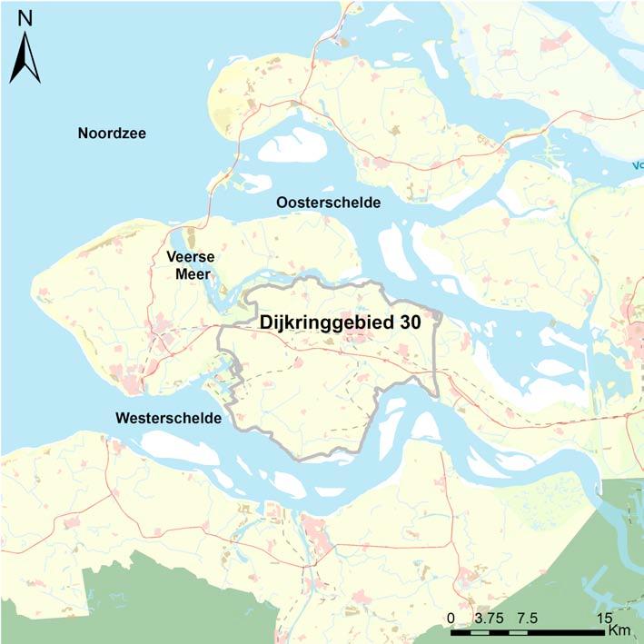 2 Gebiedsbeschrijving en schematisatie In dit hoofdstuk zijn de ligging en de kenmerken van dijkringgebied 30 besproken.