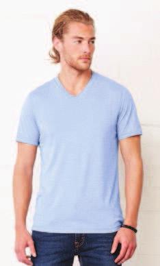 06 88 COL 8,27 7,38 7,02 S-XL 0 F G 24 COL 8,48 7,38 6,94 136.06 3005 MEN'S JERSEY V-NECK T-SIRT 145 g/m² 100% katoen, gekam en ringgesponnen Nekban Strakke mouwen Zijnaen 165.