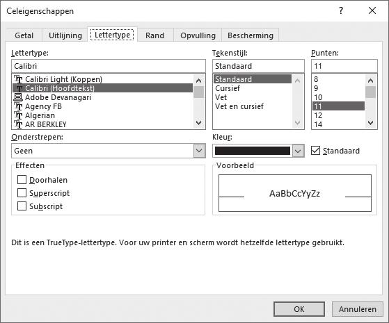 14 Excel 2016 Onder het lint staat een balk met daarin het naamvak en