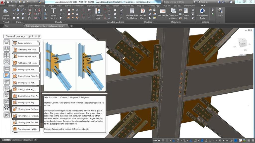 Advance Steel Gericht op constructie detaillering AutoCAD based Staal verbindingen Staal