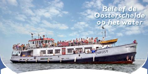Om 15u00 gaan we met de hele groep aan boord van de MS Onrust voor een rondvaart langs de Oosterschelde.