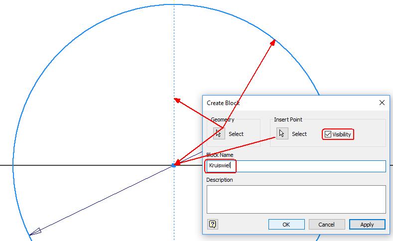 Echter je kan niet alles onderbrengen in een Sketch Block, bijvoorbeeld geprojecteerde geometrie en Circular Patterns. Er is echter een omweg om daar toch te geraken. Je creëert eerst het Block.