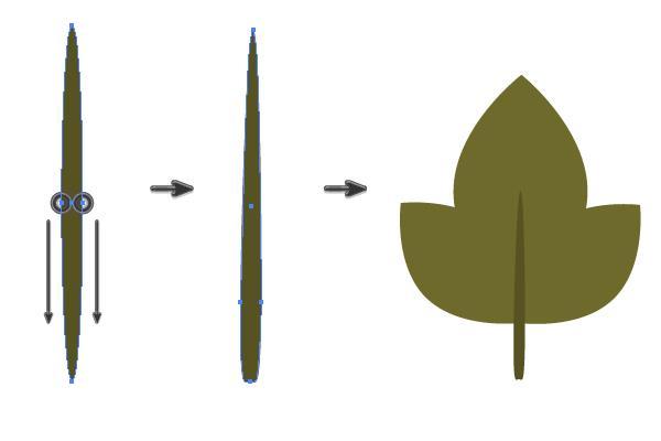 Stap 5 Maak de vulling kleur donkerder en een ellips (R = 86 G = 82 B = 34) tekenen.