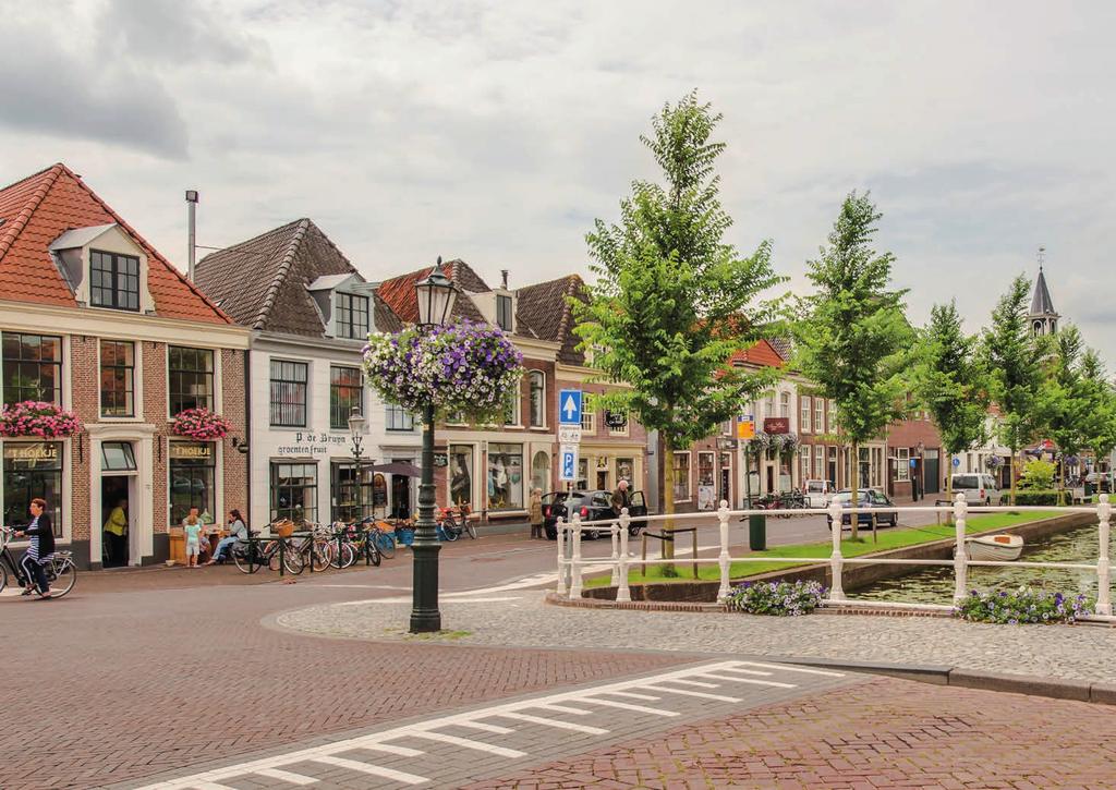 afstand van het historische centrum