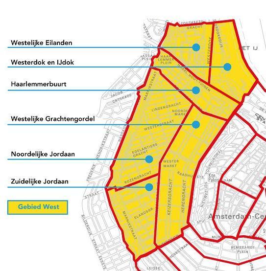 Inleiding 1.1 Het gebied Gebied West beslaat het gebied tussen Singel, IJ, Zoutkeetsgracht, Westerkanaal, Singelgracht, Leidsegracht en Beulingsloot.