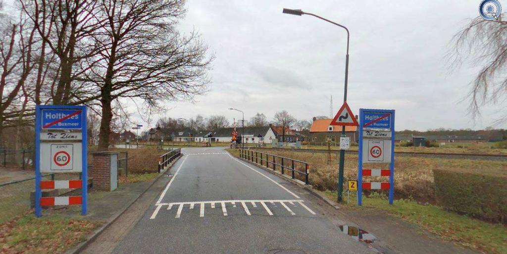 Uitgang dorp Holthees in de directe nabijheid van het