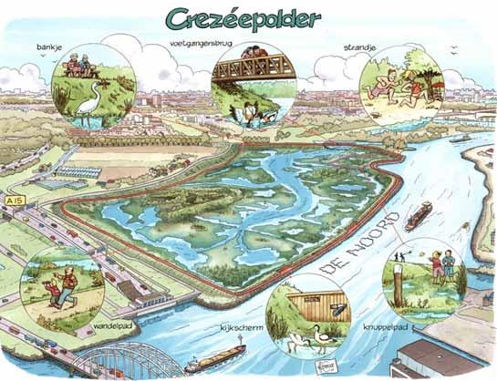 Bijlage - PS2013-797 brochure extra natuurprojecten 2013 Crezéepolder Zuid-Holland Gebiedsomschrijving De Crezéepolder ligt aan de rivier de Noord op grondgebied van de gemeenten Ridderkerk en