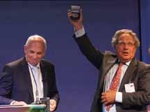 Marcel Dicke, UL-biologie 1983, hoogleraar aan het Laboratorium voor Entomologie aan Wageningen University, heeft de Eurekaprijs voor wetenschapscommunicatie 2013 gewonnen. 1 oktober 2013.