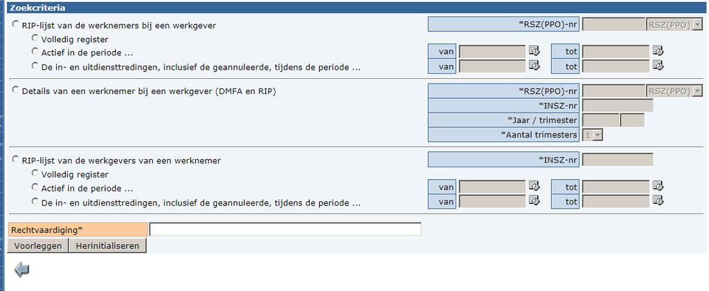 Dolsis geeft toegang tot: Register van werkgevers Deze toepassing, die beheerd wordt door de RSZ, bevat de identificatiegegevens van al de werkgevers, de geschiedenis van de adressen en de eventuele