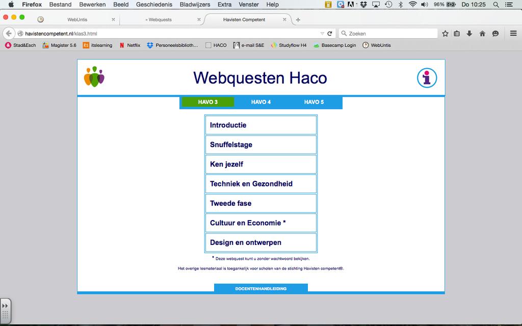 HACO in havo 3 De webquest