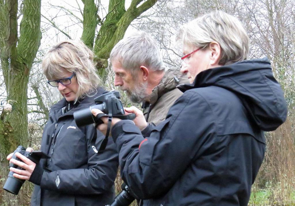 De Natuurfotografie club bijeen in december om te stoeien met ISO waarden, sluitertijden en diafragma s onder