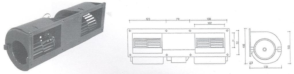 0008 3 standen met keramische weerstand 24 4,6 4000 660 1,5 MBL 2.0108 3 standen met ingebouwde weerstand 24 4,6 4000 660 1,5 Ventilatortype type 740 Nominale spanning Stroom Toerental Capaciteit V.