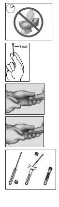 3.6.3. Urethrale afname 1. Minstens 1 uur voor afname niet urineren. 2. Haal de steriele wisser uit de verpakking. 3. Vermijd aanraking van de steriele wisser. 4.