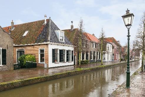 De woning heeft een leuke speelse