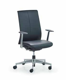 Rug in mesh en zitting voorzien van zwarte stof, 4D armleggers ARTIKEL NR: 426401013901 595 MANAGER CHAIR Aluminium kruisvoet.