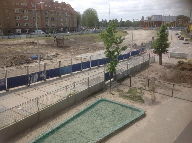 Bouw Kronstadtbrug & gevolgen voor de school Deze foto werd genomen op vrijdag 23 juni 2017 om ongeveer 15.00 uur.