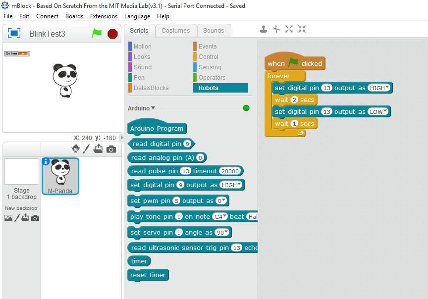 Educatieve programmeertools Pagina 17 van 76 Figuur 2: programma in mblock 1.2.3 Motivatie Een tool kan bijvoorbeeld een programmeerbare robot zijn.