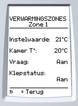 het resetten van het foutenrapport, druk op de toetsen en bevestg met de toets Dt scherm verschjnt enkel als u de opte ModuZone gekozen heeft Selecteer de zone de u wenst te raadplegen met de toetsen