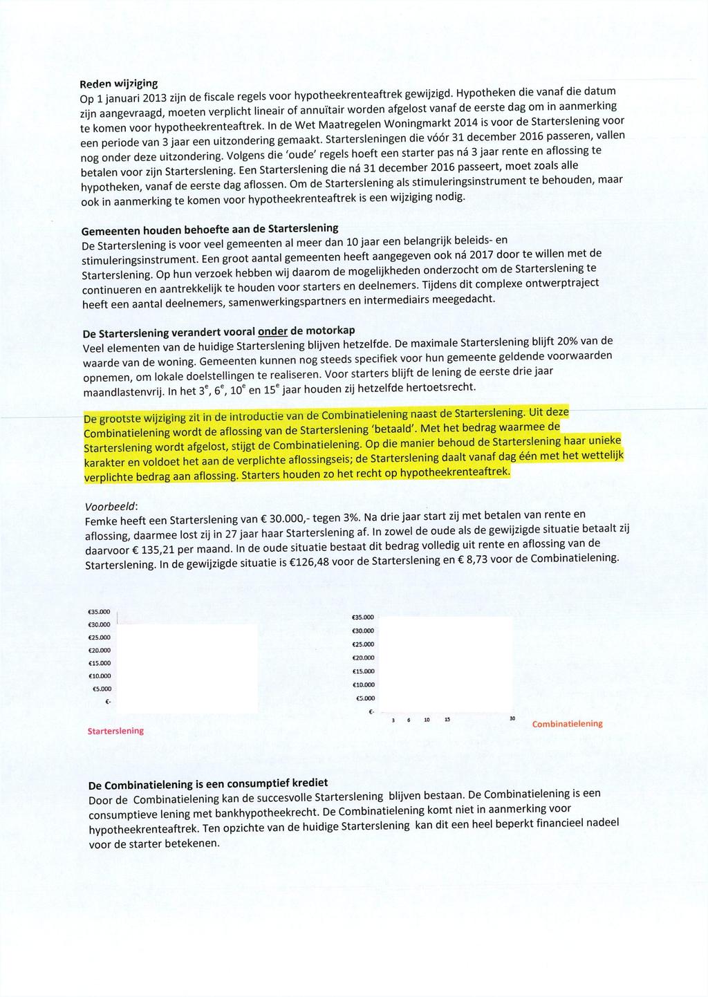 Reden wijyising Op 1 januari 2013 zijn de fiscale regels voor hypotheekrenteaftrek gewijzigd.