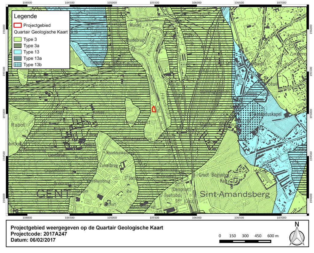 Projectcode: 2017A247 1.3.1.3.2 Quartair Het projectgebied is gelegen in het Quartair Type 3.