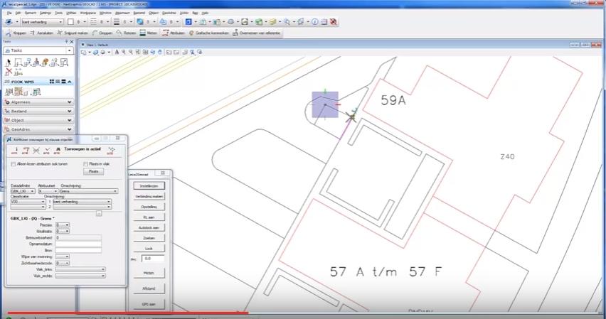 Survey Interface Rechtstreeks meten binnen AutoCAD of Microstation Direct gekoppeld met GNSS-ontvanger
