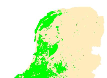 Figuur 5.8 Verschil grootschalige PM 2,5 -concentratie tussen rapportages 2015 en 2014 2015 µg/m 3-1,5-0,5 0,5 1,5 Een negatief getal betekent dat de concentratie nu lager is dan in 2013 was berekend.