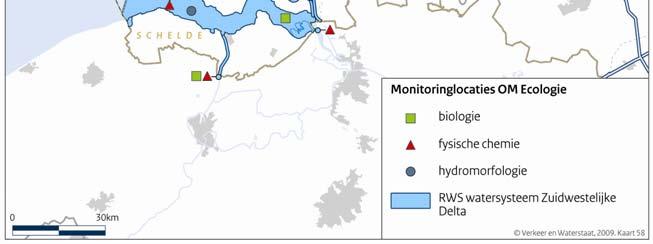 monitoring in de Zuidwestelijke Delta: (boven) voor