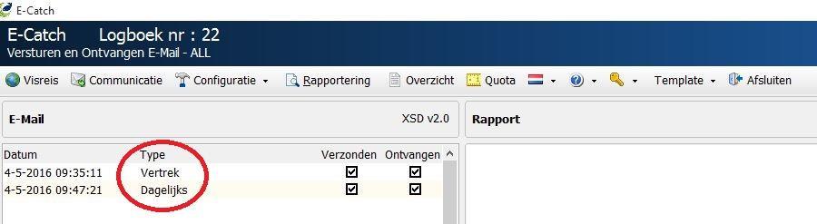 Dit kan door in de tab dag informatie te klikken op Exporteren. Zie scherm 4.3.