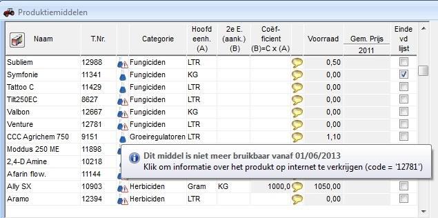 1. Open uw middelenlijst 2. RechterMuisKlik in de lijst, Weergave Instellingen : 3. Bij de Sorteercriteria zet u waarop uw middelenlijst gesorteerd moet worden.