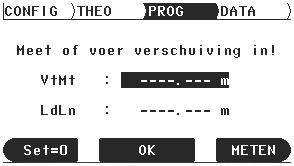 Builder, Builder instellen voor het vinden van een bekende standplaats 30 3 Druk op SHIFT om de basislijn te verplaatsen in de lijnrichting. Druk op METEN.