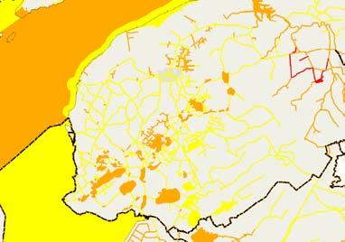 Uit kaartmateriaal van Wetterskip Fryslân blijkt dat de chemische toestand van de KRW-waterlichamen matig tot goed is (rood of blauw).