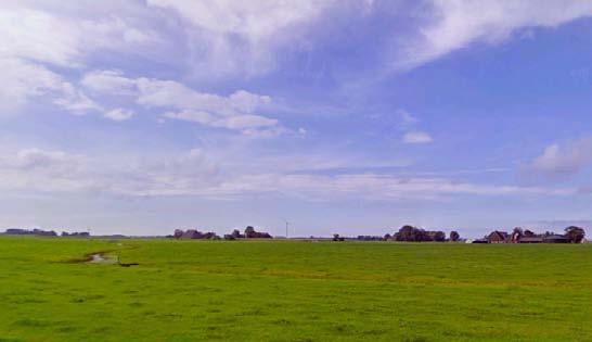 121705 blz 53 Figuur 33. Eilanderven in het kleiterpengebied nabij Tzum (bron: Google Streetview) 7.2.2. Milieueffecten landschap Kwelderwal Voornemen: schaalvergroting agrarische bedrijven Op grote
