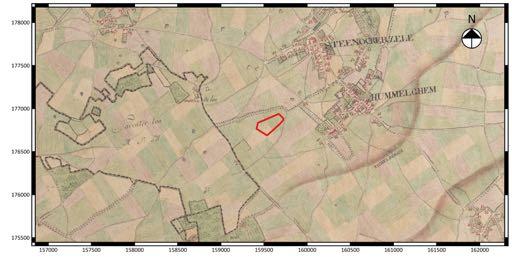 HetbodemkundigvooronderzoekopdenationaleluchthaventeZaventem Fig.1.4:UittrekseluitdeCAImetsitueringvanhetprojectgebied 4. Fig.1.5:UittrekselsuitdeFerrariskaartmetsitueringvanhetprojectgebied 5.