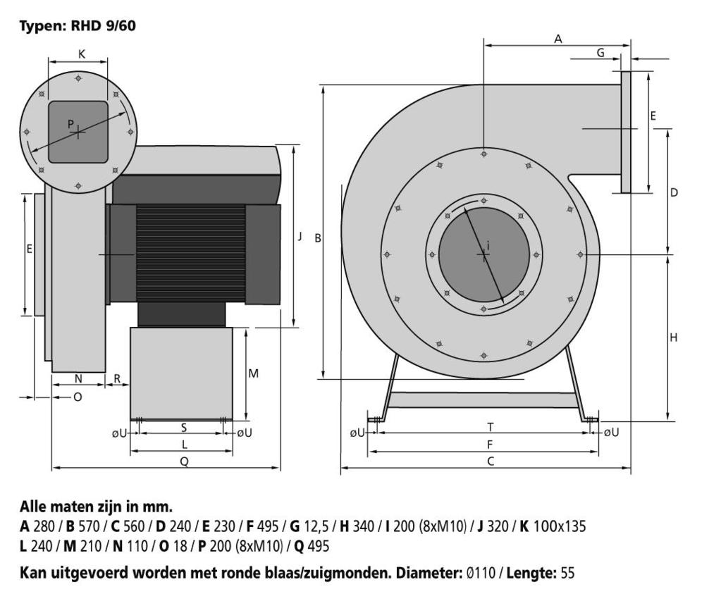 20%. Deze combinatie van motor en ventilator is eenvoudig toeren regelbaar, de elektronische regelaar kan door middel van stroom 0-20 mamp., 4-20 mamp.