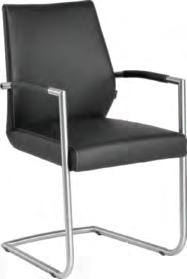 stoel met armleuningen, echt leder, zwart, RVS frame 29100018_01 259,- 149,- 1) + 2) + M)