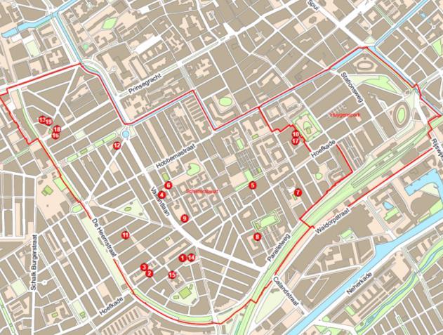 Kaart 4: cluster Schildersbuurt en Huygenspark 4.5.