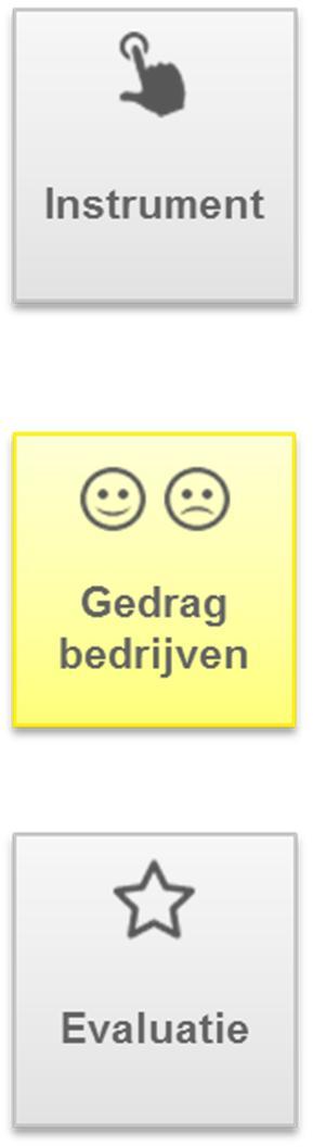 bijvoorbeeld de sectoren of type bedrijven waar gedragsbeïnvloeding het meest kansrijk lijkt. In sommige gevallen is het van belang draagvlak te creëren en daartoe een brede doelgroep te nemen.