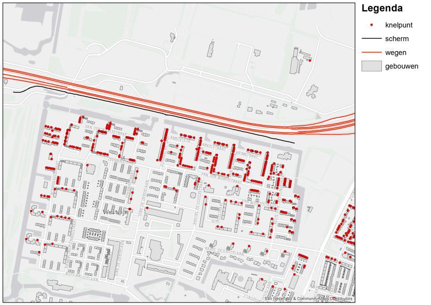 (alleen rode punten) 5 Locaties knelpunten noordoever (Vlaardingen,