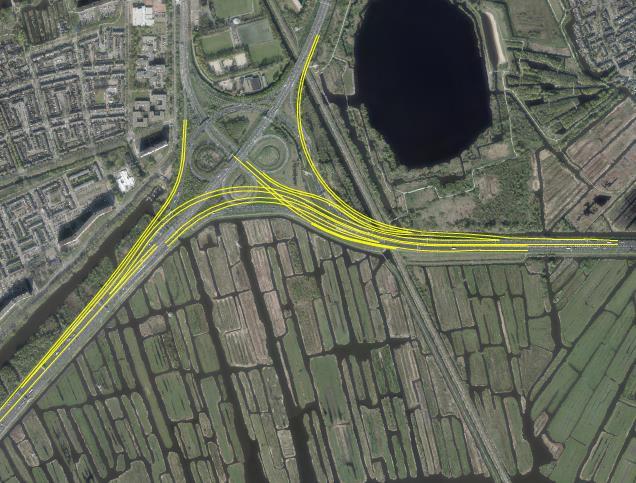 5.12 Maatregel 154A: Richten van de hoofdrichting Purmerend => Amsterdam in knooppunt Zaandam Deze maatregel is een verzameling van de maatregelen 154 en 168.