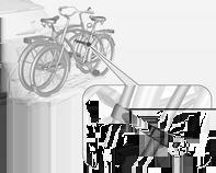 De wielnaven van de fietsen mogen elkaar niet raken. 5. Fietsen plaatsen met bevestigingsbeugels en spanbanden zoals beschreven voor de eerste fiets.