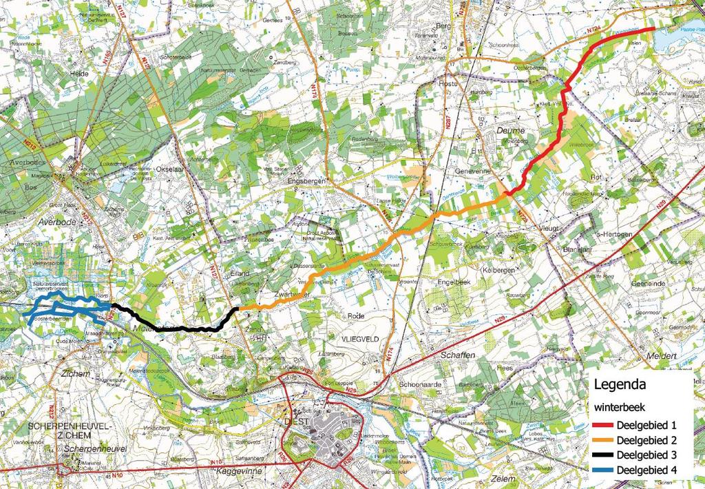 3. Organisatorische aanpak deelgebieden Bron tot monding 4 deelgebieden 1: Schoesters Vliet & Meilrijk 2: