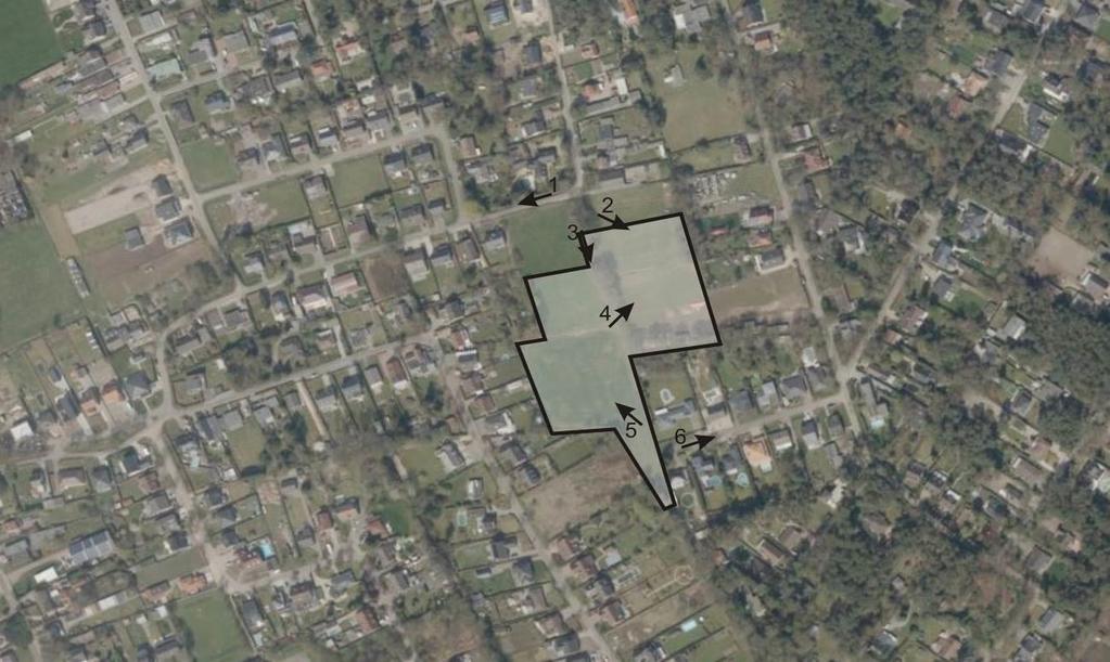 5.7. Deelgebied 6: Rodenbachlaan Figuur 38: luchtfoto 2015 Nederzettingstructuur Deelgebied 6 bestaat uit 8 percelen die worden ingesloten door de woningen langs de Rodenbachlaan, Zoerselhoek, de