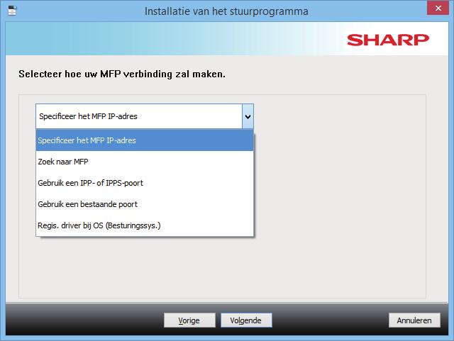 Inhoudsopgave Windows / De software voor installatie selecteren De printerdriver / PC-Fax driver installeren (algemene Windows-procedure) Aangepaste installatie Aangepaste installatie dient voor het