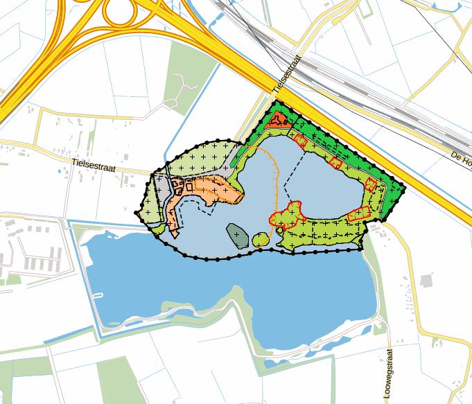 Afbeelding 5.4 Bestemmingsplan Buitengebied, Noordoever Strandpark Slijk-Ewijk.