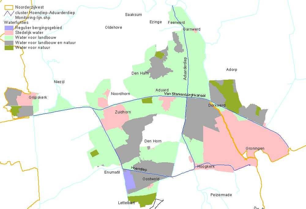 2 Functies en gebruik 2.1 Functies Op basis van het Provinciaal Omgevingsplan (POP) van de provincie Groningen zijn in het Waterbeheerplan 2003-2007 van het waterschap functies aan gebieden toegekend.